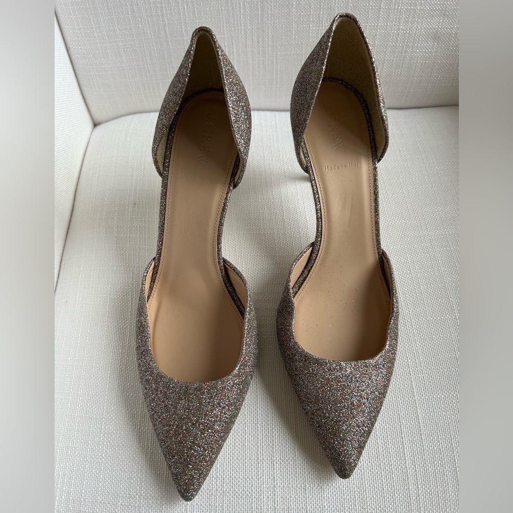 J. Crew Glitter Heels